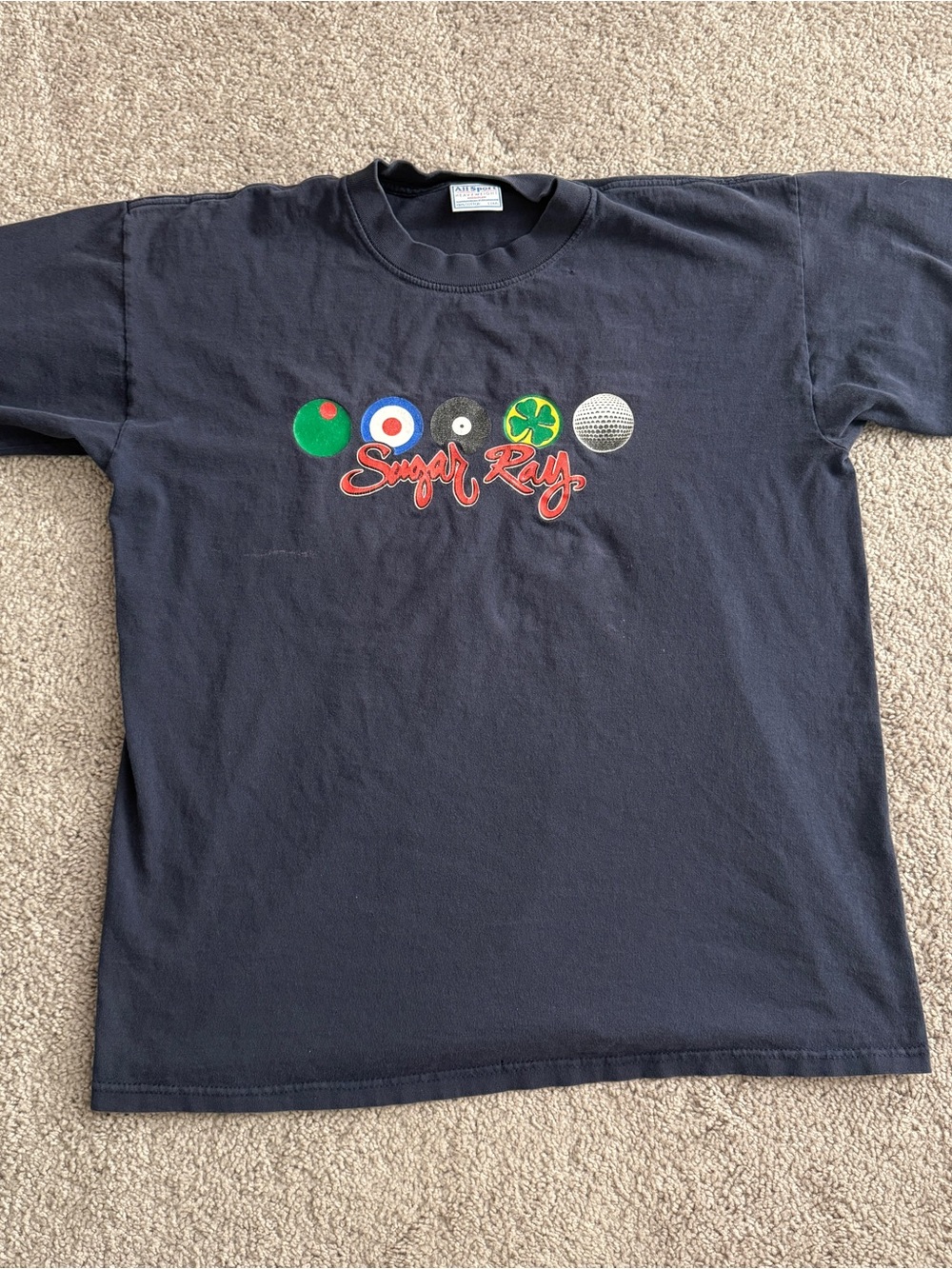 Vintage 2002 Sugar Ray College Tour T-Shirt All Sport XL 90s/Y2K 22” x 26.5”